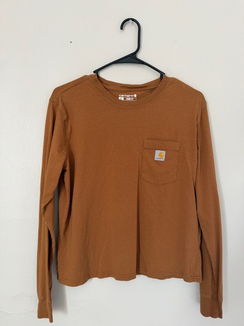 Carhartt Crewneck Long Sleeve Pocket Tee - Carhartt Brown
